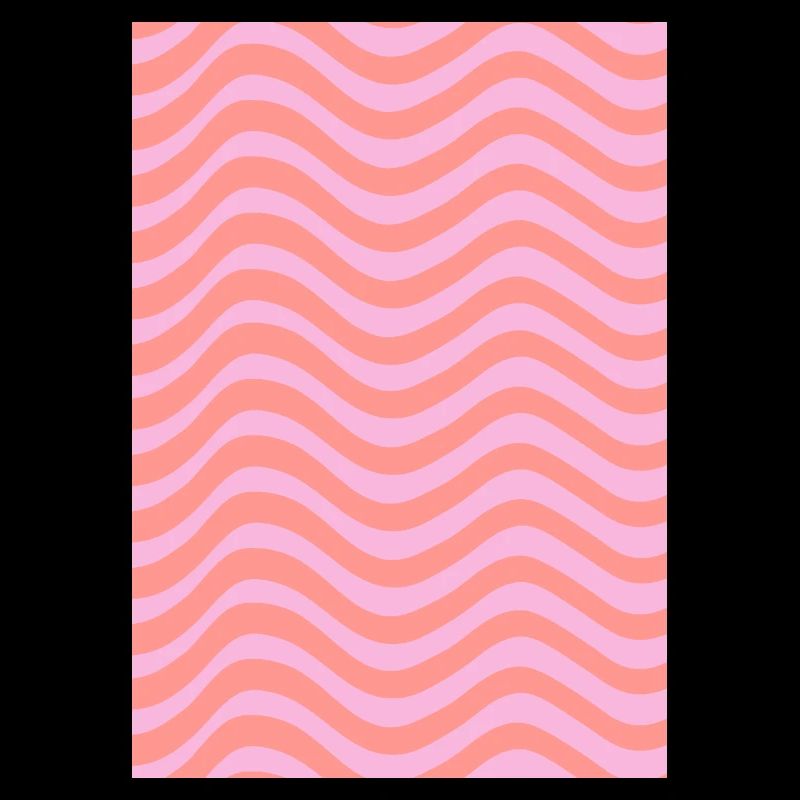 Stripe Wave Pattern - Pink Customizable