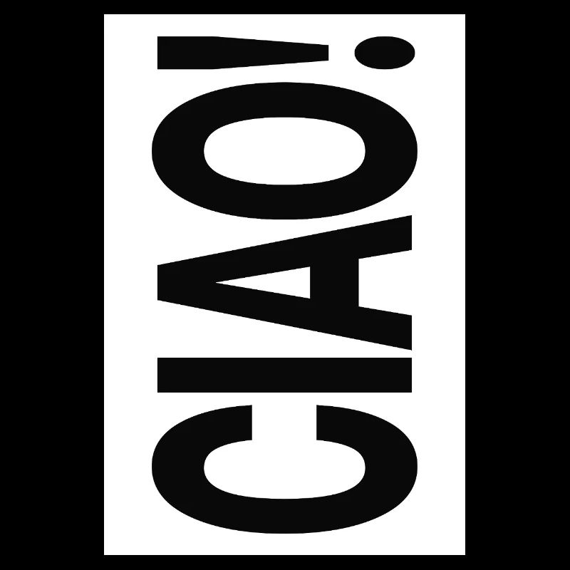 Ciao Typographie Design Minimaliste Vertical