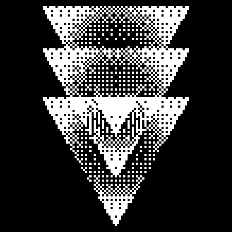 Halftone Triangle Cascade