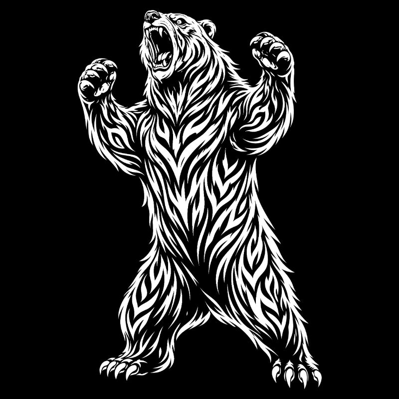 Tribal Eisbär – Wildes Bären Motiv