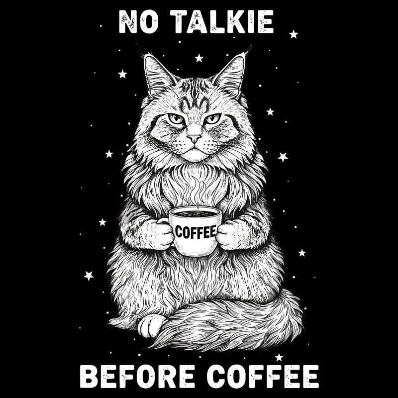 Pas de conversation devant un chat amateur de café