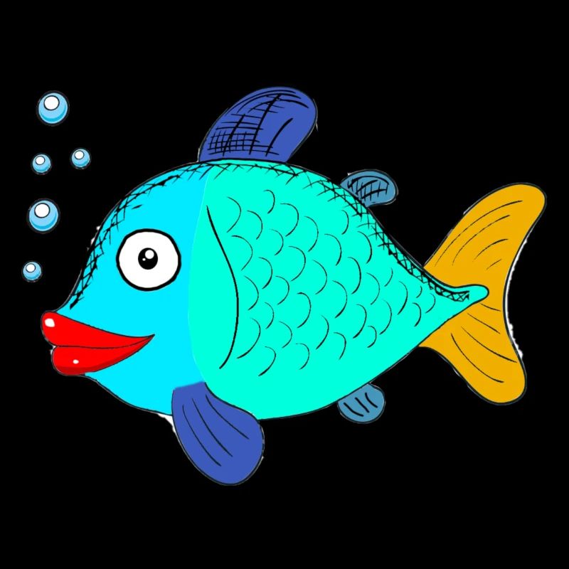 fisch mit Blubberblasen