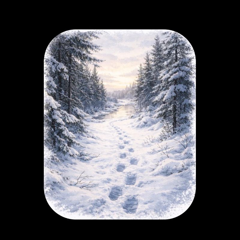 Winter Forest Path Morgenschein