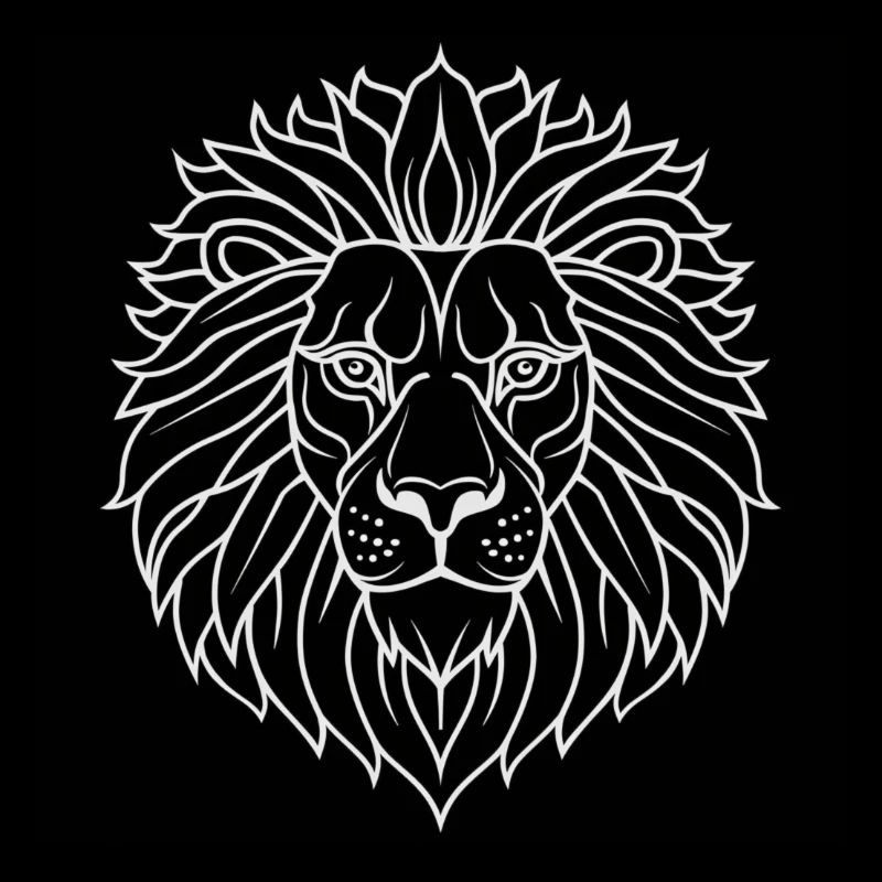 Psychedelischer Löwe Mandala