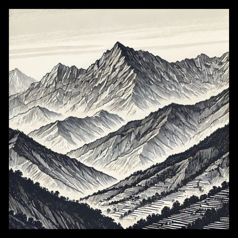 Linienberge der Schatten