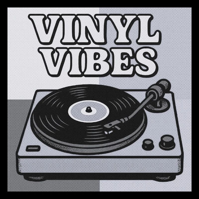 Vinyl Vibes Retro Turntable Design