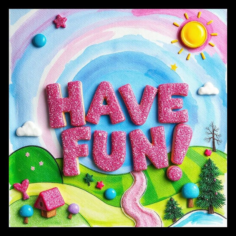 Cheerful Candy Forest Have fun! -Text