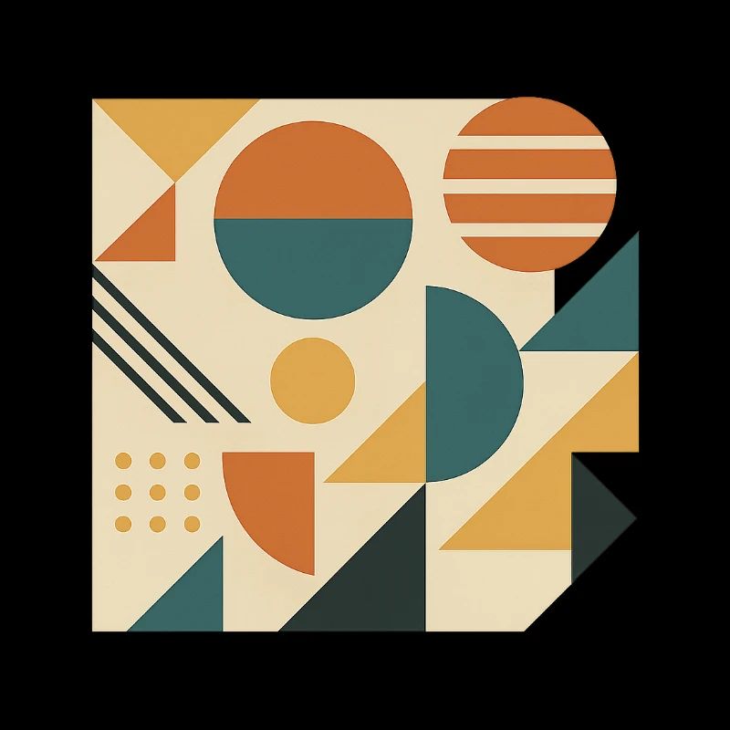 Geometric Color Tiles Pattern