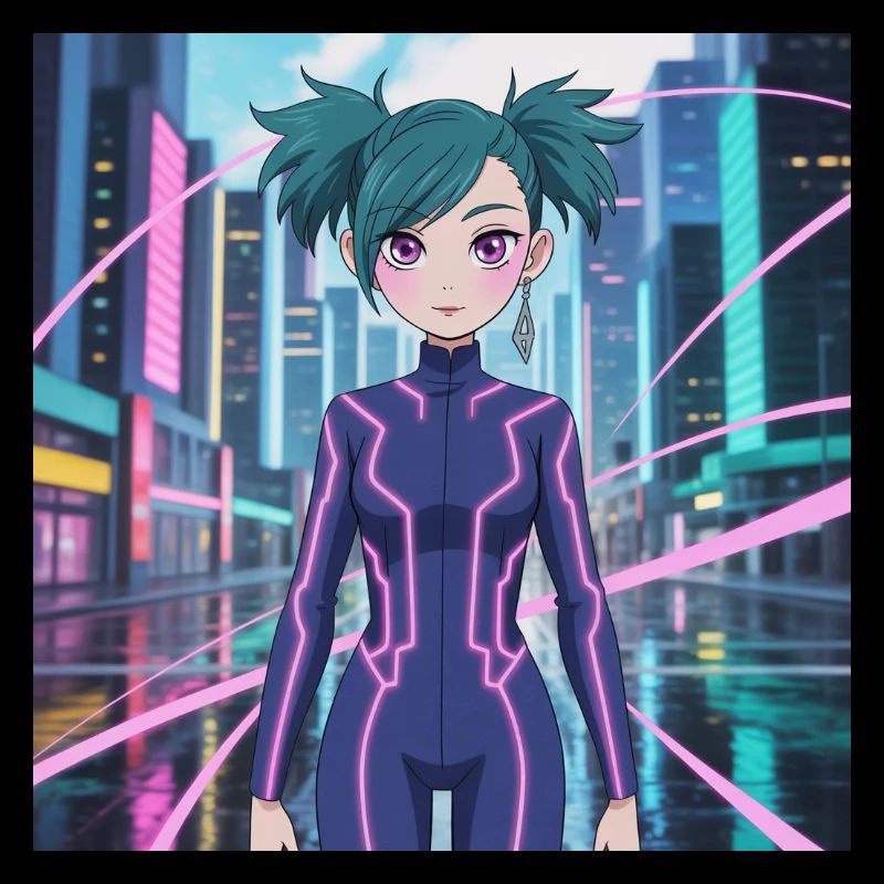 Neon Cybersuit Light Lines