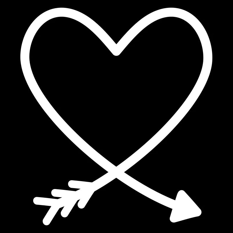 coeur flèche amour amitié force idée de cadeau