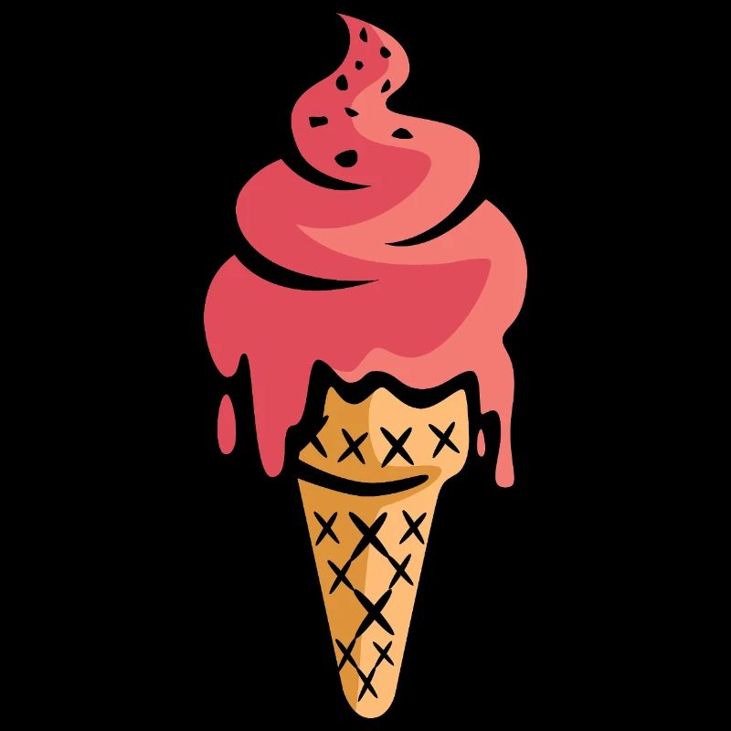 Schmelzendes Eiscreme Cartoon Design
