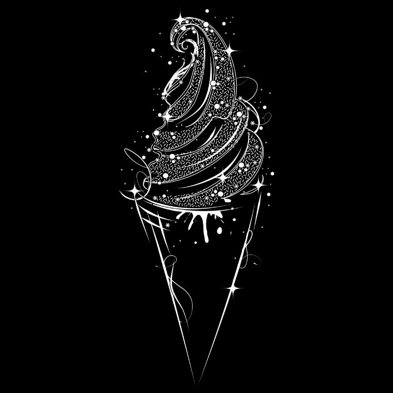 Crème glacée à & cornet gaufre