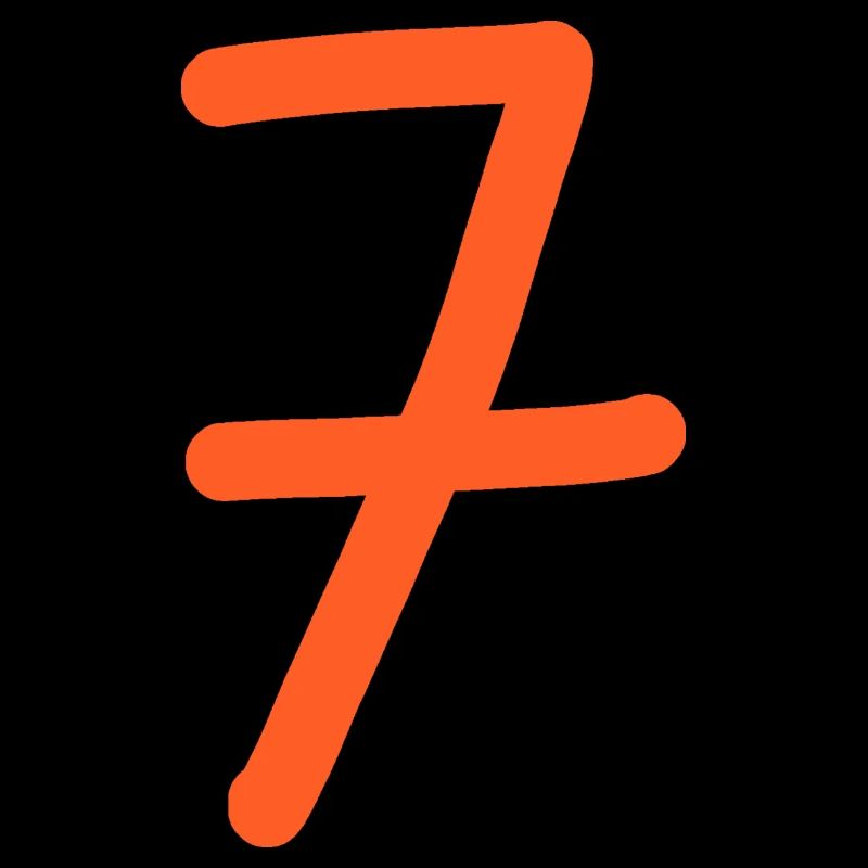 7 Numéro sept numéro orange anniversaire