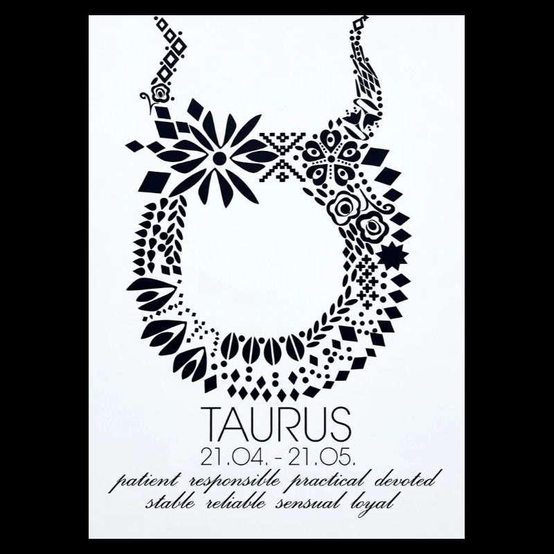 Taurus Blüten-Ornament