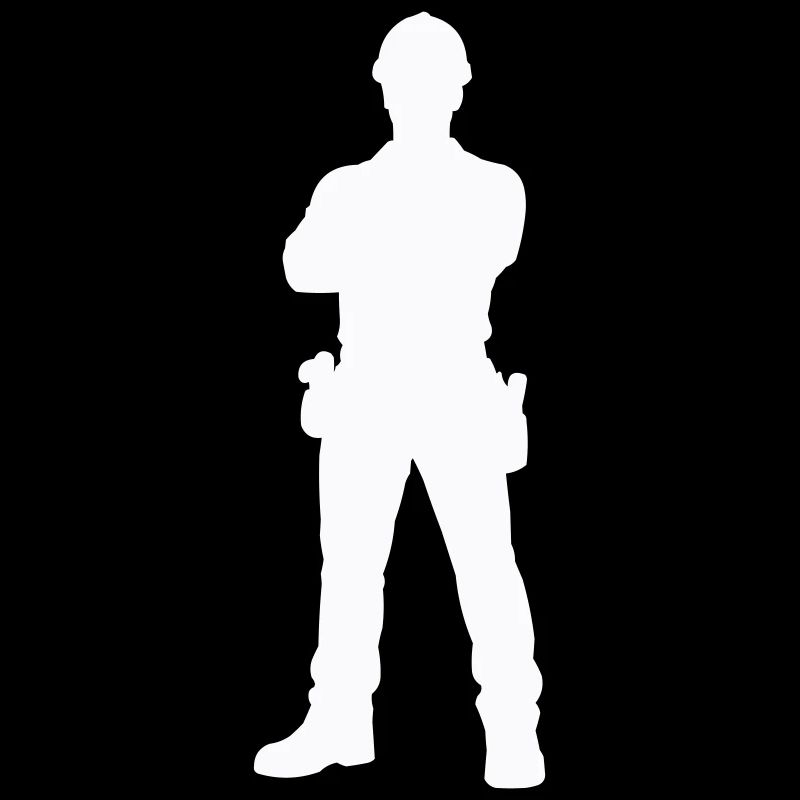 Silhouette ouvrier du bâtiment