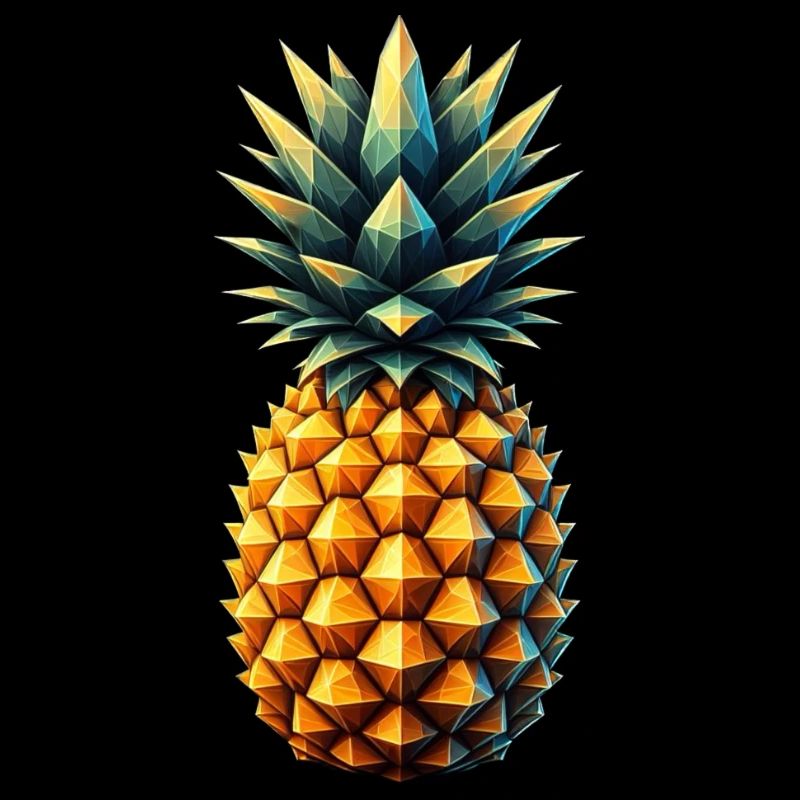 Ananas im Polygon-Stil