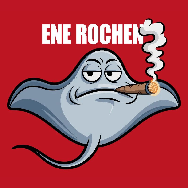 Ene Rochen Raucher Spruch Zigarette Kippe Rauchen