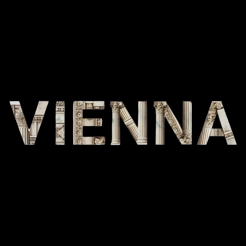 Vienna Typography with classical architecture