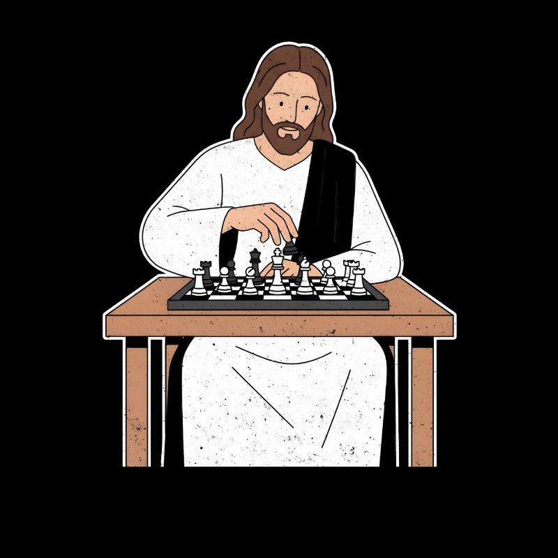 Saint Train aux échecs / Jesus Chess