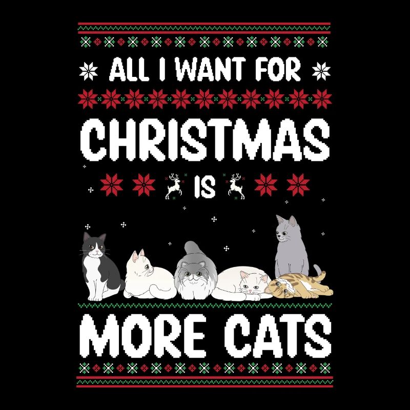Cadeau de pull de Noël moche des chats de Noël