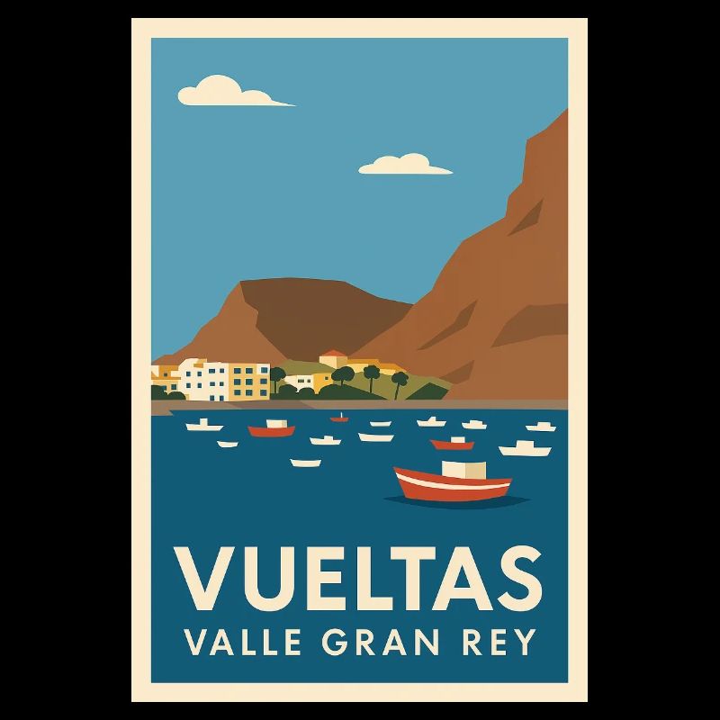 Affiche côtière de la Vuelta Valle Gran Rey