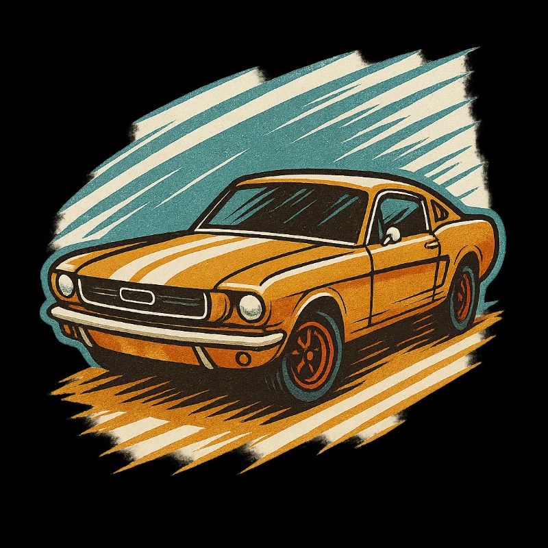 Vintage Muscle Car – Retro Auto Design