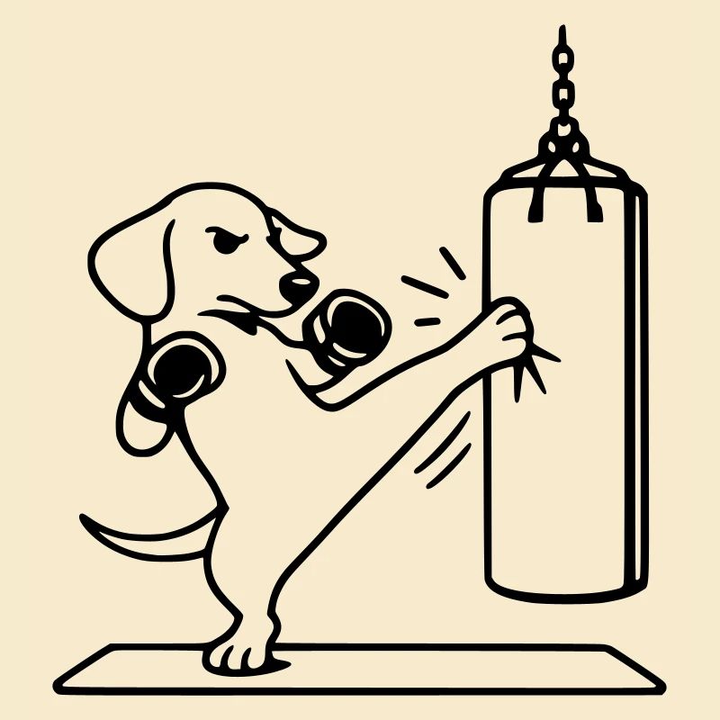 kickboxen boxen hund dackel