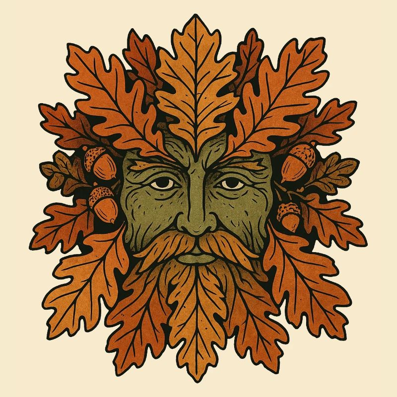 Geistgesicht der Herbst-Eiche