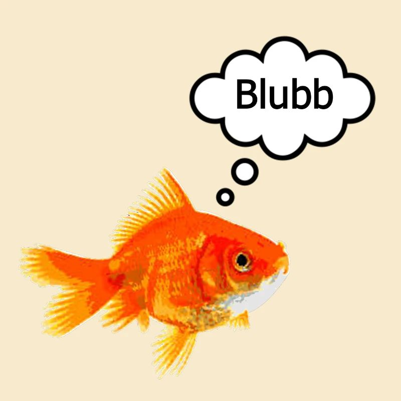 Goldfish with speech bubble