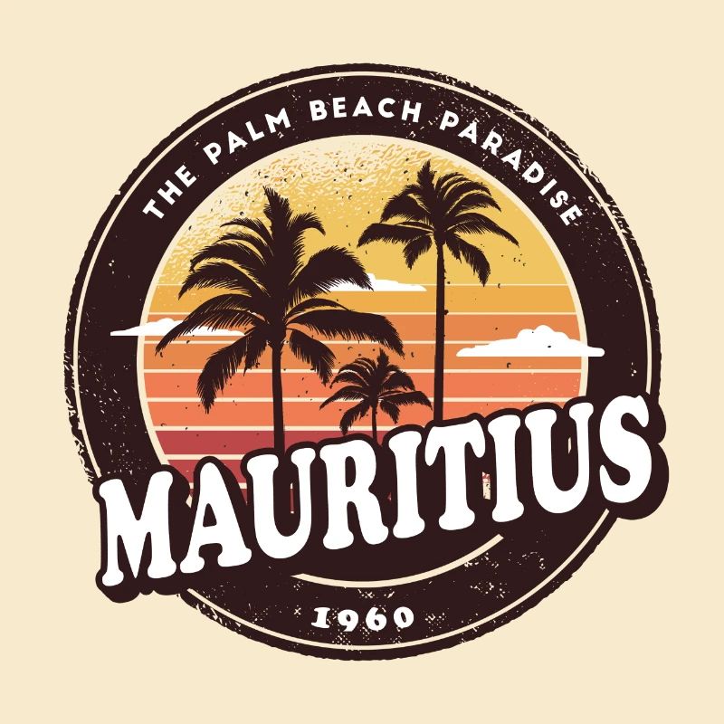 Mauritius Vintage Beach Design / Geschenkidee