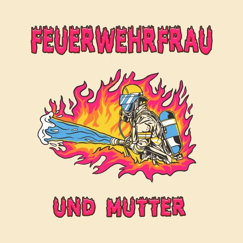 Feuerwehrfrau und Mutter