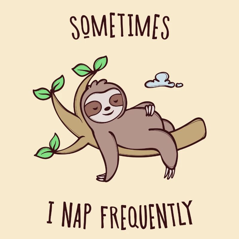 Sleeping Sloth Déclaration Jungle animale fatiguée