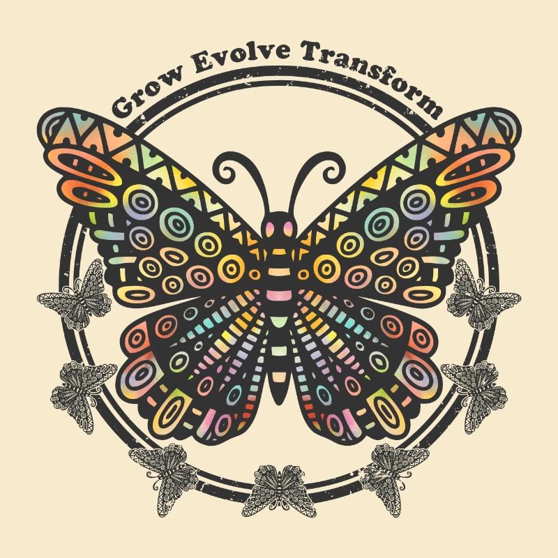 Boho Style Schmetterling - Grow Evolve Transform