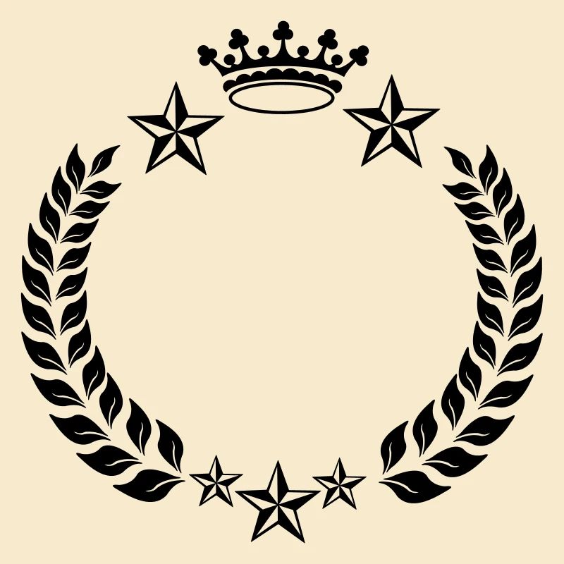 Laurel wreath star crown