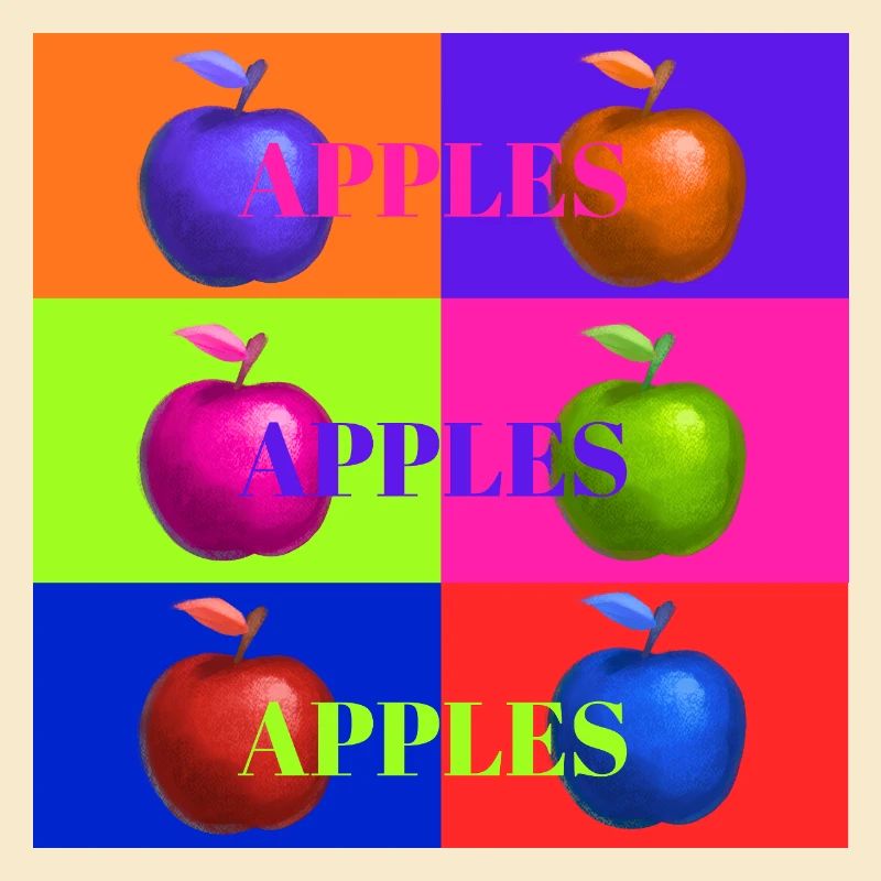 Pop Art Apfel Collage Design