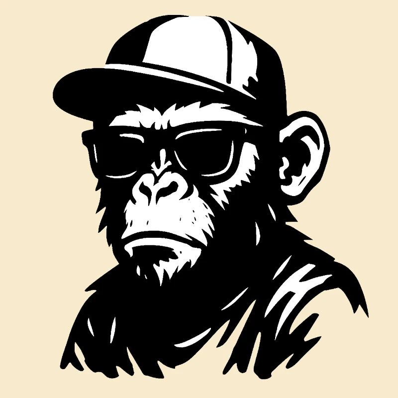 Conception de graffiti de singe urbain