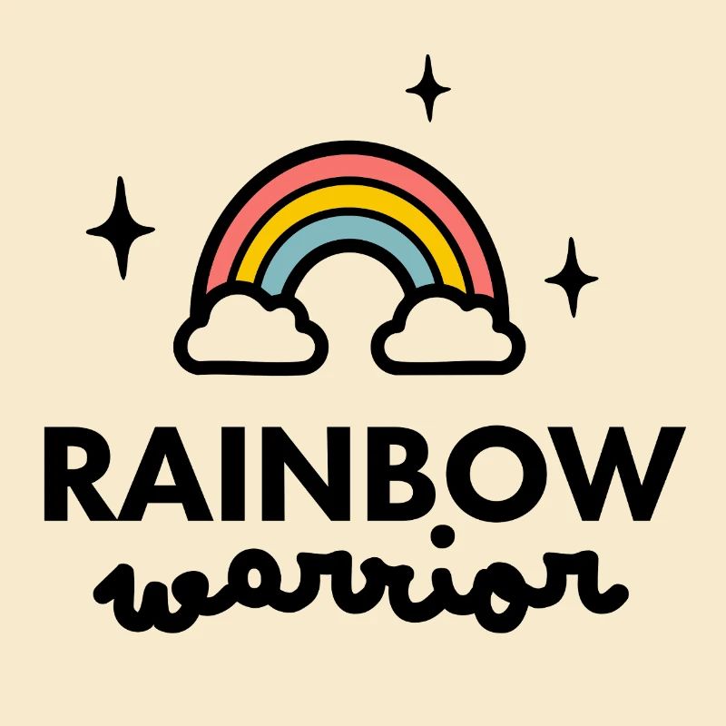 Regenbogen-Krieger-Logo