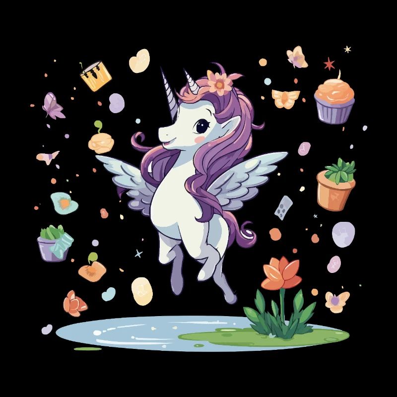 Pastel Unicorn with Confetti Magic