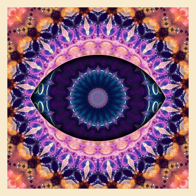 Kaleidoscopic eye mandala