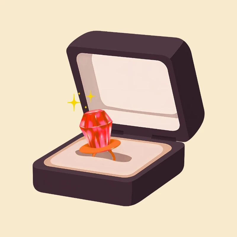 Candy Ring Proposal Engagement Marry Wedding