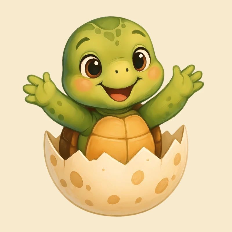Small turtle hatching