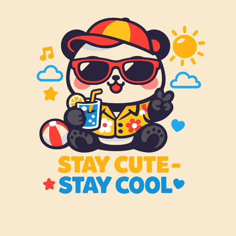 Graphique Reste mignon Reste Cool Bear