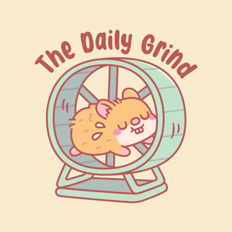 Mignon hamster courant sur la roue : la routine quotidienne