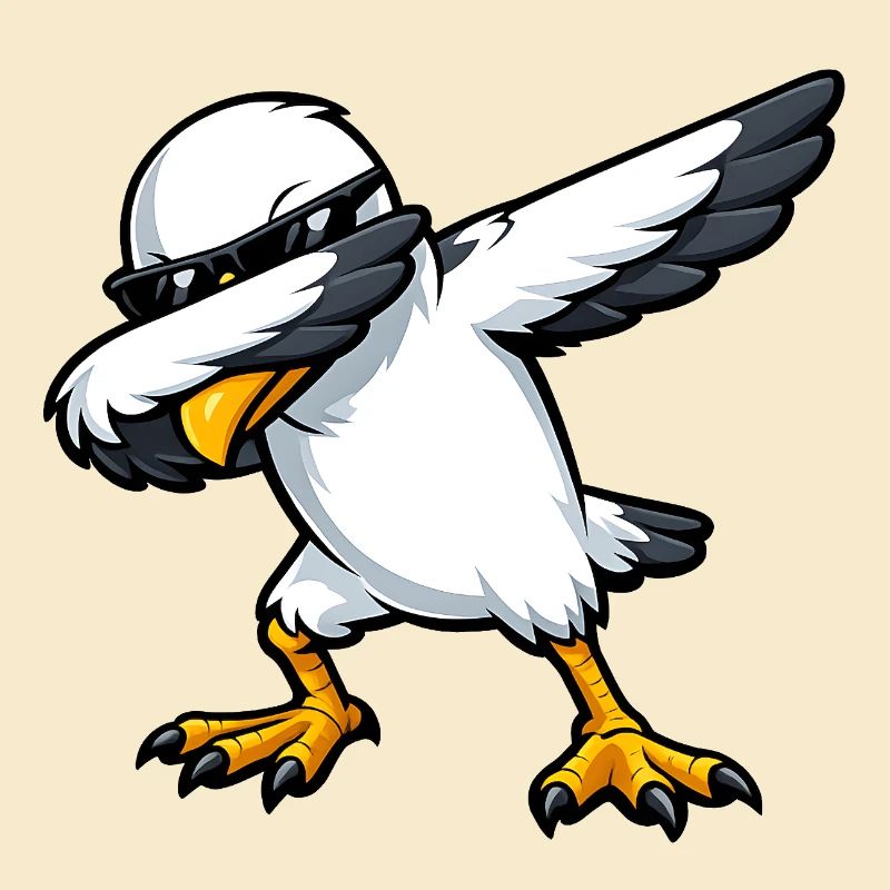 Dabbing Möwe