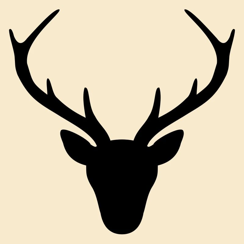 Hirsch Geweih Silhouette Jagd Jäger Geschenk