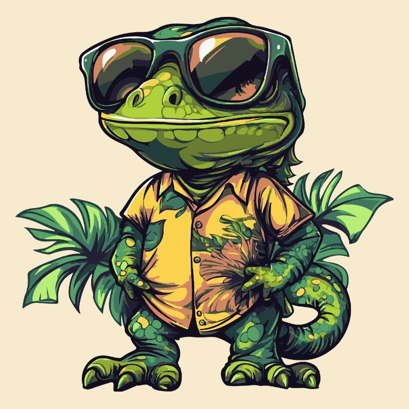 Chameleon Comic Urlaub