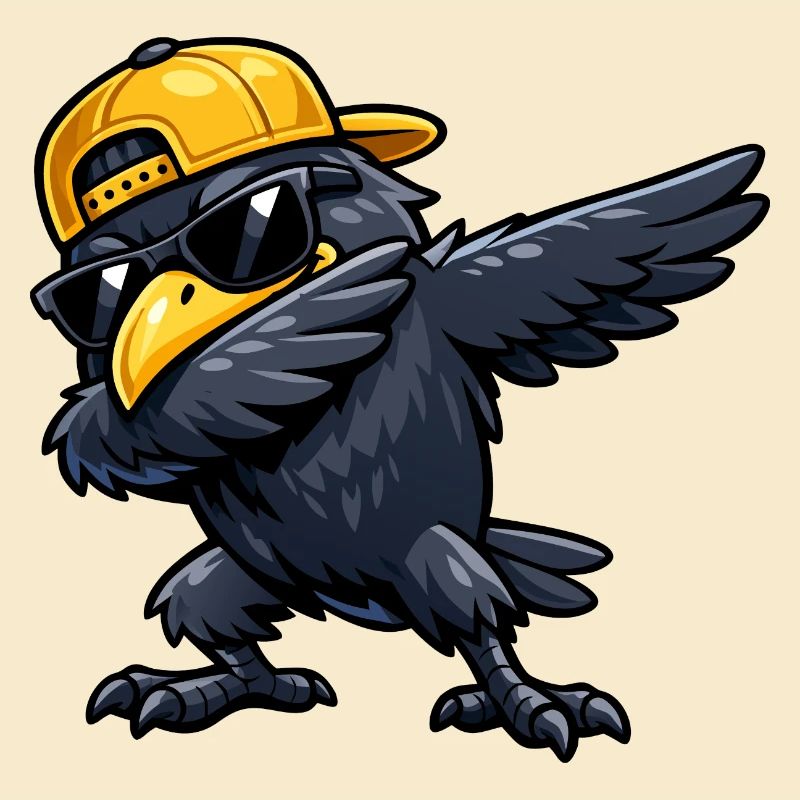 Dabbing Raven
