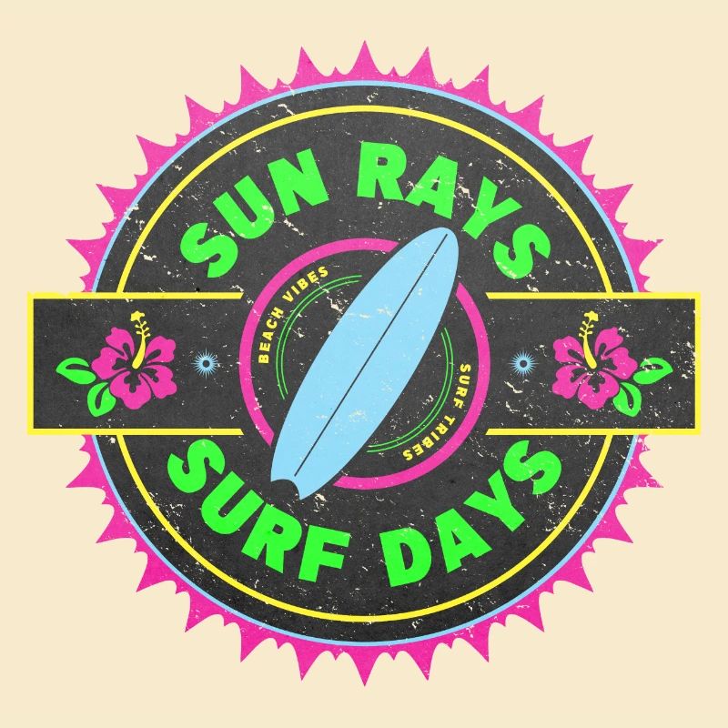 Surfing Retro Surfer Graphic Design