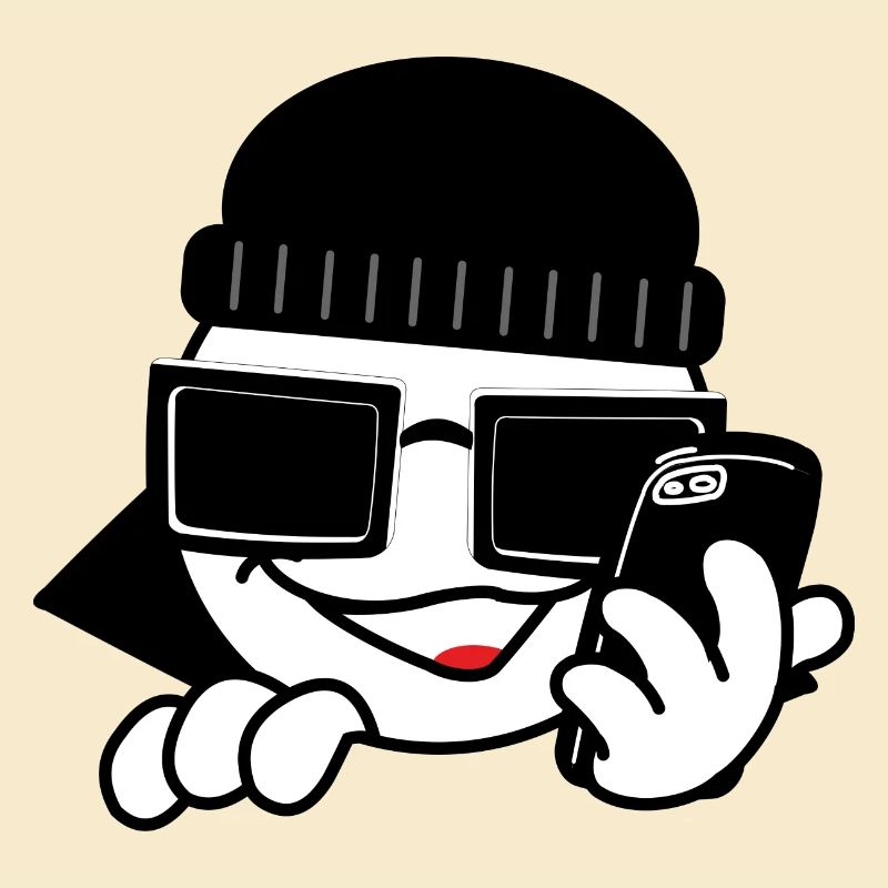 Hackerwith smartphone and hearts