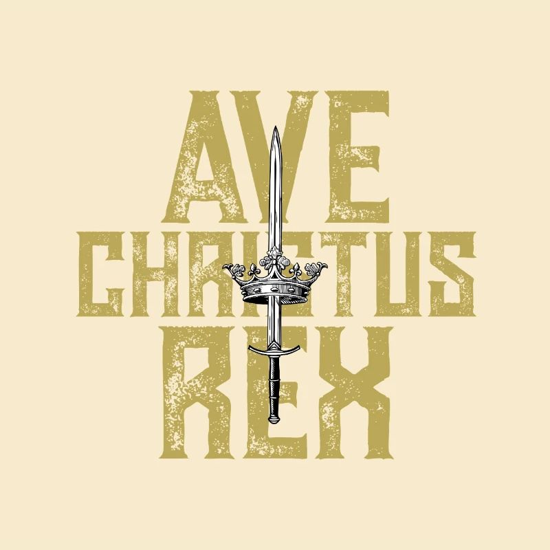 Ave Christus Rex Krone ein Schwert